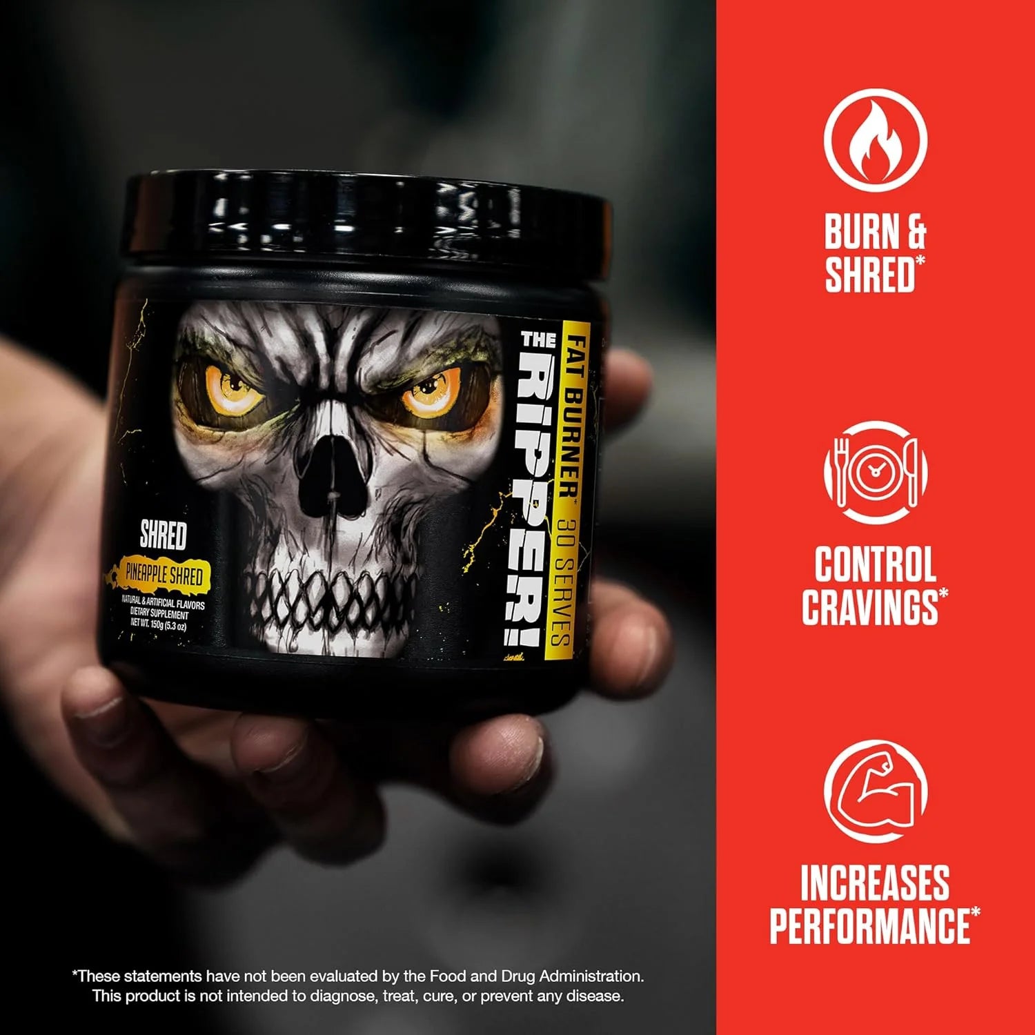 The Ripper! Shredding Thermogenic Fat Burner - Pineapple Shred 30 Servings | Advanced Fast Acting Thermogenic Pre-Workout, Appetite Suppressant for Men & Women