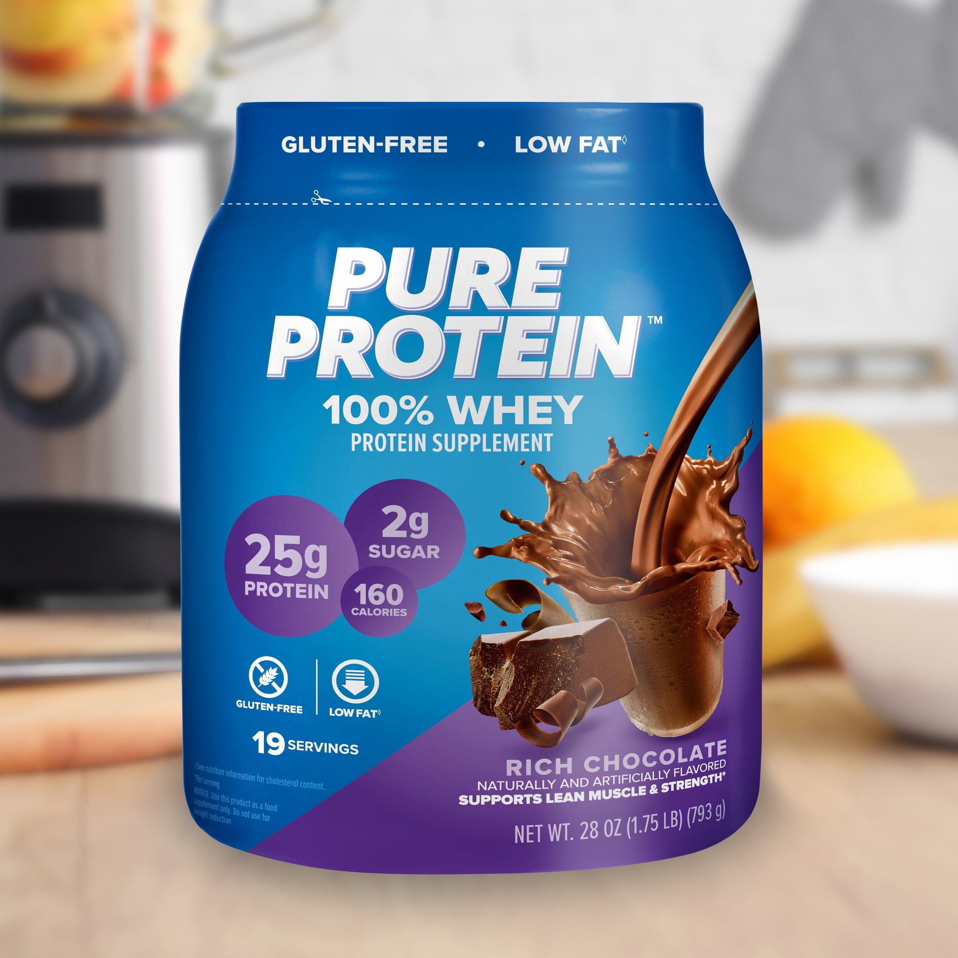 100% Whey Protein Powder, Rich Chocolate, 25G Protein, 1.75 Lb