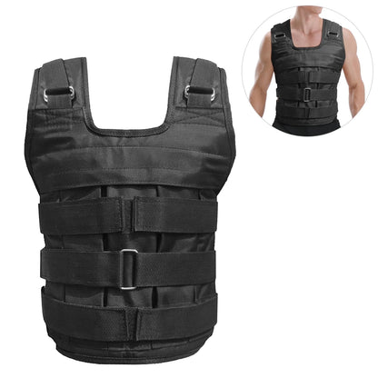 Adjustable Weighted Vest Weight Jacket Oxford Exercise Weight Loading Cloth Strength Training 50Kg Max. Load (Empty)
